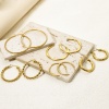 Immagine di 1 Pair Eco-friendly PVD Vacuum Plating 18K Gold Plated 304 Stainless Steel C Shaped Hoop Earrings