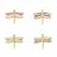 Picture of Eco-friendly PVD Vacuum Plating 304 Stainless Steel Insect Charms 14K Real Gold Plated Multicolor Butterfly Animal Enamel 15mm x 12mm