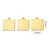 Picture of Eco-friendly PVD Vacuum Plating 304 Stainless Steel Flora Collection Charms 14K Real Gold Plated Multicolor Square Strawberry Fruit Enamel 19.5mm x 16.5mm