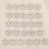Imagen de 2 Unidades Latón Micro Pave Colgantes Ronda Multicolor Mayúscula Letra Hueco Claro Circón Artificial 13mm