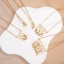 Picture of 304 Stainless Steel Customized Name Necklace Personalized Letter Charm Pendant Cat Animal 45cm(17.7") long