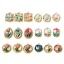 Picture of Eco-friendly PVD Vacuum Plating 304 Stainless Steel Oil Painting Style Charms 18K Real Gold Plated Multicolor Butterfly Animal Flower Enamel