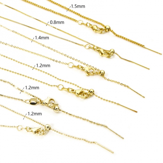 Picture of Eco-friendly Brass Adjustable Slider/ Slide Bolo Necklace 18K Real Gold Plated With Adjustable Silicone Core 45cm(17.7") long