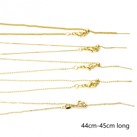 Picture of Eco-friendly Brass Adjustable Slider/ Slide Bolo Necklace 18K Real Gold Plated With Adjustable Silicone Core 45cm(17.7") long