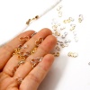 Immagine di 50 PCs Eco-friendly Brass Connectors Clasp 3 shape For Bracelets/Necklaces Making DIY Jewelry Materials Real Gold Plated