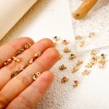 Immagine di 5 Pz Ecologico Ottone Perline Distanziatrici per Gioielli Fai-da-te che Fanno Risultati 14K Vero Oro Placcato Stella 7mm x 3.5mm, Buco: Circa 0.8mm
