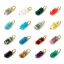Immagine di 2 Pz Placcatura Sottovuoto PVD Ecologica 304 Acciaio Inossidabile & Gemma Ciondoli Abaco 18K Vero Oro Placcato Multicolore 21mm x 6mm