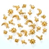 Bild von Umweltfreundliche PVD-Vakuumbeschichtung 304 Edelstahl Mini Charms 18K Vergoldet 3D