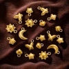 Bild von Umweltfreundliche PVD-Vakuumbeschichtung 304 Edelstahl Mini Charms 18K Vergoldet 3D