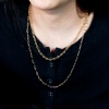 Picture of Eco-friendly Brass Paperclip Link Chain Necklace 18K Real Gold Plated