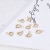 Picture of Eco-friendly Brass Bolt Spring Ring Clasps Round Real Gold Plated