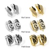 Picture of Brass Enamel Hoop Earrings Multicolor Black Clear Cubic Zirconia With Loop