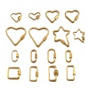 Picture of Eco-friendly PVD Vacuum Plating 304 Stainless Steel Screw Clasps Geometric 18K Gold Plated Can Be Screwed Off