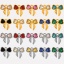 Picture of 304 Stainless Steel Clothes Charms Bowknot Multicolor Rhinestone 18mm x 18mm