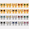 Immagine di 2 PCs 304 Stainless Steel & Rhinestone Clothes Charms Bowknot 18mm x 22mm