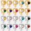 Picture of 304 Stainless Steel Valentine's Day Charms Heart Hollow Multicolor Rhinestone 25mm x 20mm