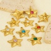Immagine di 2 Pz 304 Acciaio Inossidabile Galassia Ciondoli Stella a Cinque Punte Multicolore Strass 25mm x 24mm