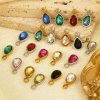 Immagine di 2 PCs 304 Stainless Steel & Rhinestone Charms Drop 10mm x 5mm