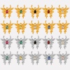 Immagine di 2 Pz 304 Acciaio Inossidabile Insetto Ciondoli Farfalla Multicolore Strass 24mm x 22mm
