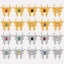 Image de 2 Pcs Breloques en 304 Acier Inoxydable Insecte Papillon à Strass Coloré 24mm x 22mm