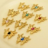 Immagine di 2 Pz 304 Acciaio Inossidabile Insetto Ciondoli Farfalla Multicolore Strass 24mm x 22mm