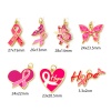 Immagine di 1 Piece Eco-friendly Brass Breast Cancer Awareness Pink Ribbon Theme Charms 18K Real Gold Plated Enamel