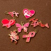 Immagine di 1 Piece Eco-friendly Brass Breast Cancer Awareness Pink Ribbon Theme Charms 18K Real Gold Plated Enamel