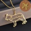 Immagine di 1 Pz 304 Acciaio Inossidabile Collana con Nome Personalizzato Ciondolo con Lettera Personalizzata Cane Gatto 45cm Lunghezza