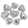 Immagine di 1 Piece 304 Stainless Steel Pendants Heart Texture 3D