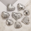 Immagine di 1 Piece 304 Stainless Steel Pendants Heart Texture 3D