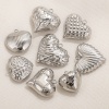 Immagine di 1 Piece 304 Stainless Steel Pendants Heart Texture 3D