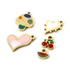 Immagine di 2 PCs 304 Stainless Steel Charms 18K Gold Plated Enamel