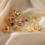 Immagine di 1 Pz Elegante Squisito 304 Acciaio Inossidabile Aperto Fiore Cuore Anello Per Donne