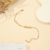 Bild von 304 Edelstahl Familien Schmuck Personalisierte Namensarmbänder, personalisierter Buchstaben-Charm-Anhänger 18cm lang