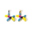 Immagine di 2 Pz Ecologico Ottone Ciondoli Pendenti Vero Oro Placcato Multicolore Smalto Cane 23mm x 18mm