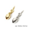 Picture of Eco-friendly Brass Push In Snap Lock Clasps Snake Animal Real Gold Plated Clear Cubic Zirconia