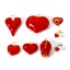 Immagine di 1 Pz Ottone 3D Ciondoli Multicolore Rosso Cuore Fiore Smalto