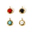 Picture of Eco-friendly PVD Vacuum Plating 304 Stainless Steel Mini Charms 18K Gold Plated Round 9mm x 6.5mm