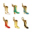 Picture of Eco-friendly PVD Vacuum Plating 304 Stainless Steel West Cowboy Charms 14K Real Gold Plated Enamel Boots 23mm x 15mm