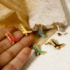 Immagine di 1 Pz Placcatura Sottovuoto PVD Ecologica 304 Acciaio Inossidabile Cowboy dell'Ovest Ciondoli Stivale 14K Vero Oro Placcato ( Può tenere Smalto 23mm x 15mm