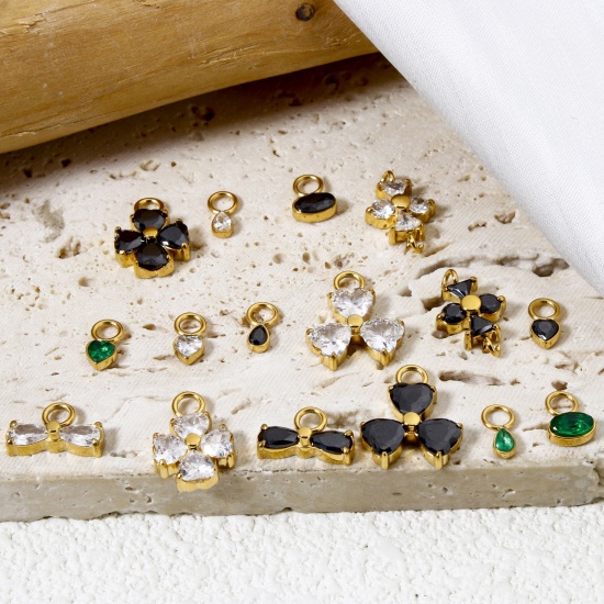 Immagine di 1 Pz Placcatura Sottovuoto PVD Ecologica 304 Acciaio Inossidabile Ciondoli 14K Vero Oro Placcato