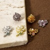 Image de 1 Pièce Breloques en Laiton Fleur Nœuds Papillons à Zircone Cubique Multicolore