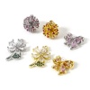 Image de 1 Pièce Breloques en Laiton Fleur Nœuds Papillons à Zircone Cubique Multicolore