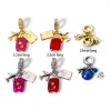 Bild von Messing Baumelnde Charm-Perlen für die Herstellung von Armbändern, Halsketten und Schmuck Bunt Emaille Reisetrolley Universum Planeten Emaille