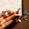 Bild von Messing Baumelnde Charm-Perlen für die Herstellung von Armbändern, Halsketten und Schmuck Bunt Emaille Reisetrolley Universum Planeten Emaille