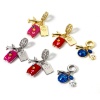 Bild von Messing Baumelnde Charm-Perlen für die Herstellung von Armbändern, Halsketten und Schmuck Bunt Emaille Reisetrolley Universum Planeten Emaille