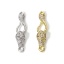 Immagine di 1 Serie Ottone Chiusure a Gancio Multicolore Micro Spianare Trasparente Cubic Zirconiae 3.7cm x 0.9cm