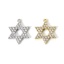 Immagine di 1 Pz Ottone Religione Ciondoli Multicolore Stella a Sei Punte Micro Spianare Trasparente Cubic Zirconiae 23mm x 18mm