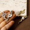 Picture of Brass Connectors Charms Pendants Multicolor Snake Animal Micro Pave Clear Cubic Zirconia