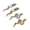 Picture of Brass Connectors Charms Pendants Multicolor Snake Animal Micro Pave Clear Cubic Zirconia